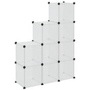 kubeformede opbevaringskasser 9 stk. PP transparent