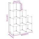 kubeformede opbevaringskasser 9 stk. PP transparent