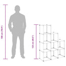 kubeformede opbevaringskasser 9 stk. PP transparent