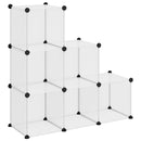 kubeformede opbevaringskasser 6 stk. PP transparent