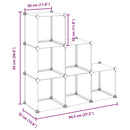 kubeformede opbevaringskasser 6 stk. PP transparent