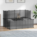 lille dyrebur 143x107x93 cm PP og stål sort