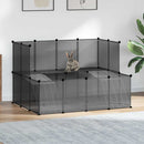lille dyrebur 143x107x93 cm PP og stål sort