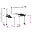 lille dyrebur 143x107x93 cm PP og stål transparent