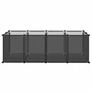 lille dyrebur 144x74x46,5 cm PP og stål sort