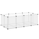 lille dyrebur 144x74x46,5 cm PP og stål transparent
