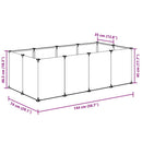 lille dyrebur 144x74x46,5 cm PP og stål transparent