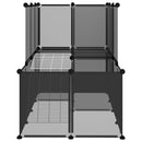 lille dyrebur 142x74x93 cm PP og stål sort