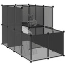 lille dyrebur 142x74x93 cm PP og stål sort