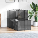 lille dyrebur 142x74x93 cm PP og stål sort