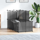 lille dyrebur 142x74x93 cm PP og stål sort