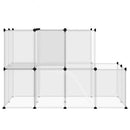 lille dyrebur 142x74x93 cm PP og stål transparent