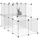 lille dyrebur 142x74x93 cm PP og stål transparent