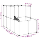 lille dyrebur 142x74x93 cm PP og stål transparent