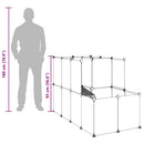 lille dyrebur 142x74x93 cm PP og stål transparent