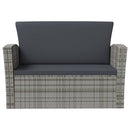 loungesæt til haven 8 dele med hynder polyrattan grå