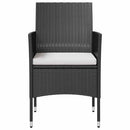 loungesæt til haven 8 dele med hynder polyrattan sort