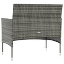 loungesæt til haven 8 dele med hynder polyrattan grå