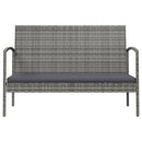 loungesæt til haven 8 dele med hynder polyrattan grå