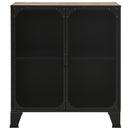 opbevaringsskabe 2 stk. 72x36x82 cm metal og MDF rustikbrun