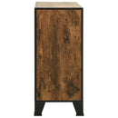 opbevaringsskabe 2 stk. 72x36x82 cm metal og MDF rustikbrun