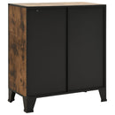 opbevaringsskabe 2 stk. 72x36x82 cm metal og MDF rustikbrun
