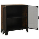 opbevaringsskabe 2 stk. 72x36x82 cm metal og MDF rustikbrun