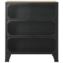 opbevaringsskabe 2 stk. 72x36x82 cm metal og MDF rustikbrun