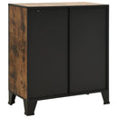 opbevaringsskabe 2 stk. 72x36x82 cm metal og MDF rustikbrun