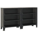 opbevaringsskabe 2 stk. 72x36x82 cm metal og MDF grå