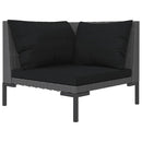 havesofa med hynder halvrundt polyrattan