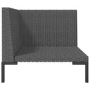 havesofa med hynder halvrundt polyrattan