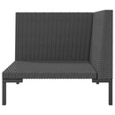 havesofa med hynder halvrundt polyrattan