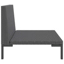 moduler til havesofa 2 stk. med hynder halvrundt polyrattan