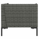 moduler til havesofa 2 stk. med hynder halvrundt polyrattan