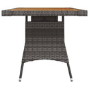 havebord 130x70x72 cm polyrattan og massivt akacietræ grå