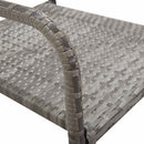 havestole 4 stk. stabelbare polyrattan grå