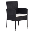 havestole 2 stk. cremehvide hynder polyrattan sort