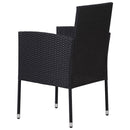 havestole 2 stk. cremehvide hynder polyrattan sort