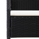 havestole 2 stk. cremehvide hynder polyrattan sort