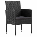 havestole 2 stk. sorte hynder polyrattan sort