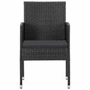 havestole 2 stk. sorte hynder polyrattan sort