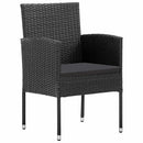 havestole 4 stk. sorte hynder polyrattan sort