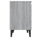 sengebord med metalben 40x30x50 cm grå sonoma-eg