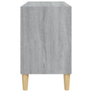tv-bord med massive træben 69,5x30x50 cm grå sonoma-eg
