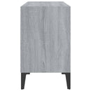 tv-bord med metalben 69,5x30x50 cm grå sonoma-eg