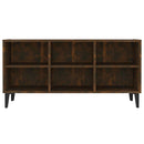 tv-bord med metalben 103,5x30x50 cm sonoma-eg