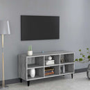 tv-bord med metalben 103,5x30x50 cm grå sonoma-eg