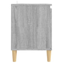 tv-bord med massive træben 103,5x35x50 cm grå sonoma-eg