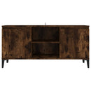 tv-skab med metalben 103,5x35x50 cm røget egetræsfarve